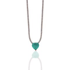 Renkli Taşlı Suyolu Kolye Yeşil