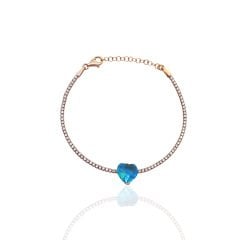 Renkli Taşlı Suyolu Bileklik Mavi
