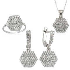 Gümüş Altıgen Bayan Set